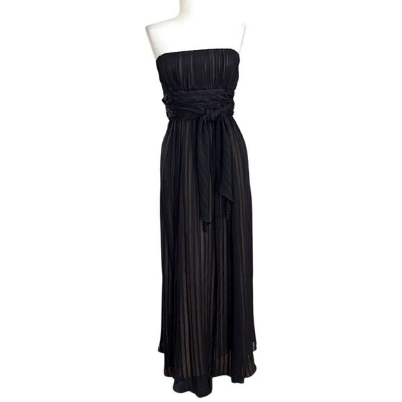 BCBGMaxazria Y2K Silk Maxi Dress size 6P Babydoll Evening Gown Fairy Whimsigoth - Picture 2 of 12